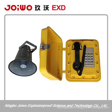 waterproof one to one calling telephone set with public address amplifier